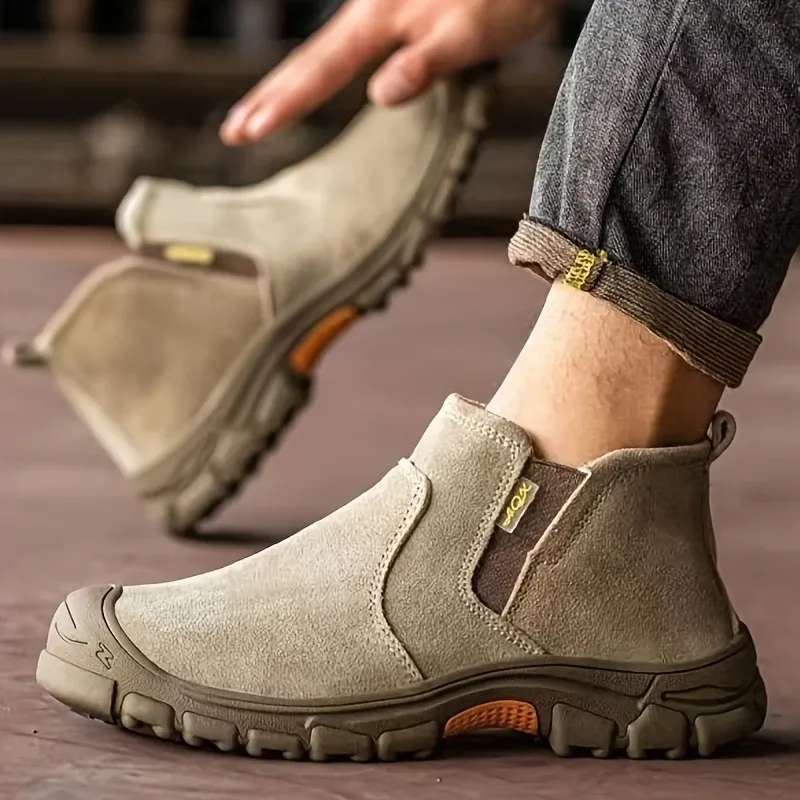 🔥On This Week Sale 70% OFF🔥Mens Side Zipper Casual Comfy Leather Sli