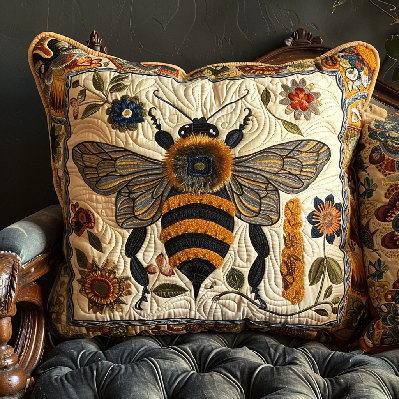 Cat Cluster Quilted Pillow
