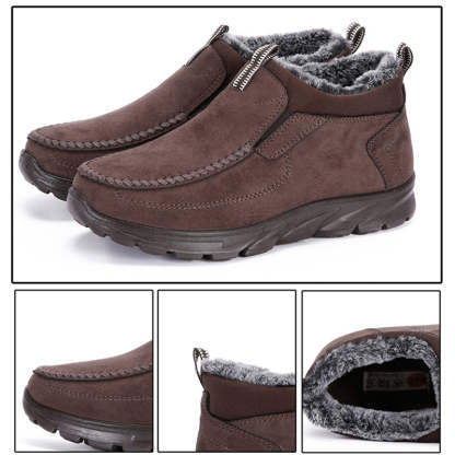 Men's Multi-layer Waterproof Merino Wool Lined Orthopedic Warm Shoes