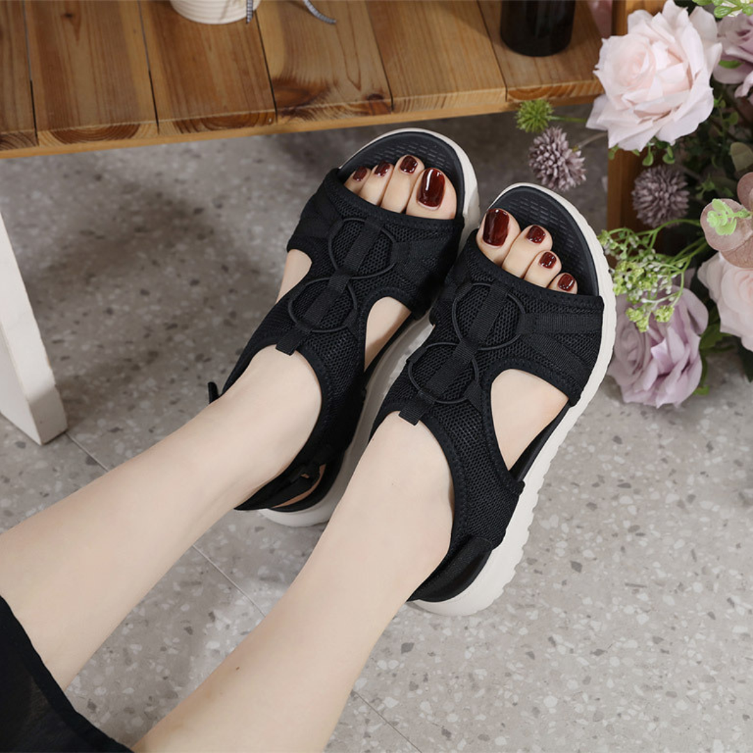 Women Orthopedic Sandals Comfortable Soft Sole Velcro Strap Summer Beach Sandals