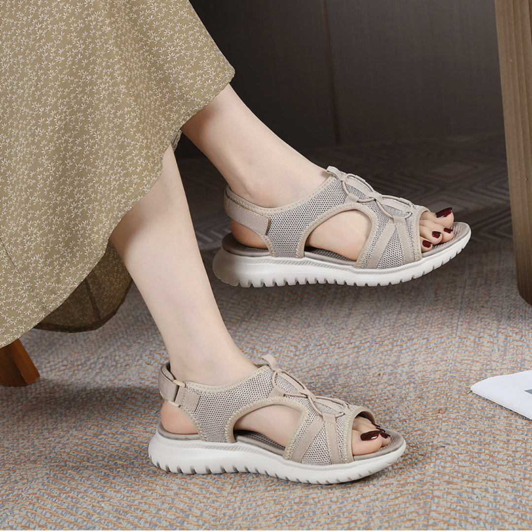 Women Orthopedic Sandals Comfortable Soft Sole Velcro Strap Summer Beach Sandals