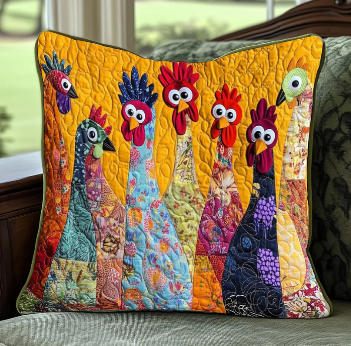 ⚠️Only a few left! – Artistic, vintage-style sewing Quilted Pillow