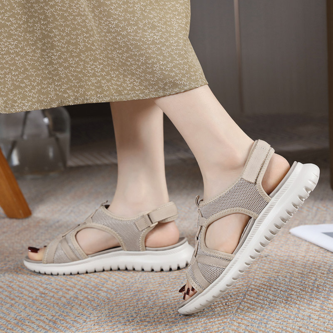 Women Orthopedic Sandals Comfortable Soft Sole Velcro Strap Summer Beach Sandals