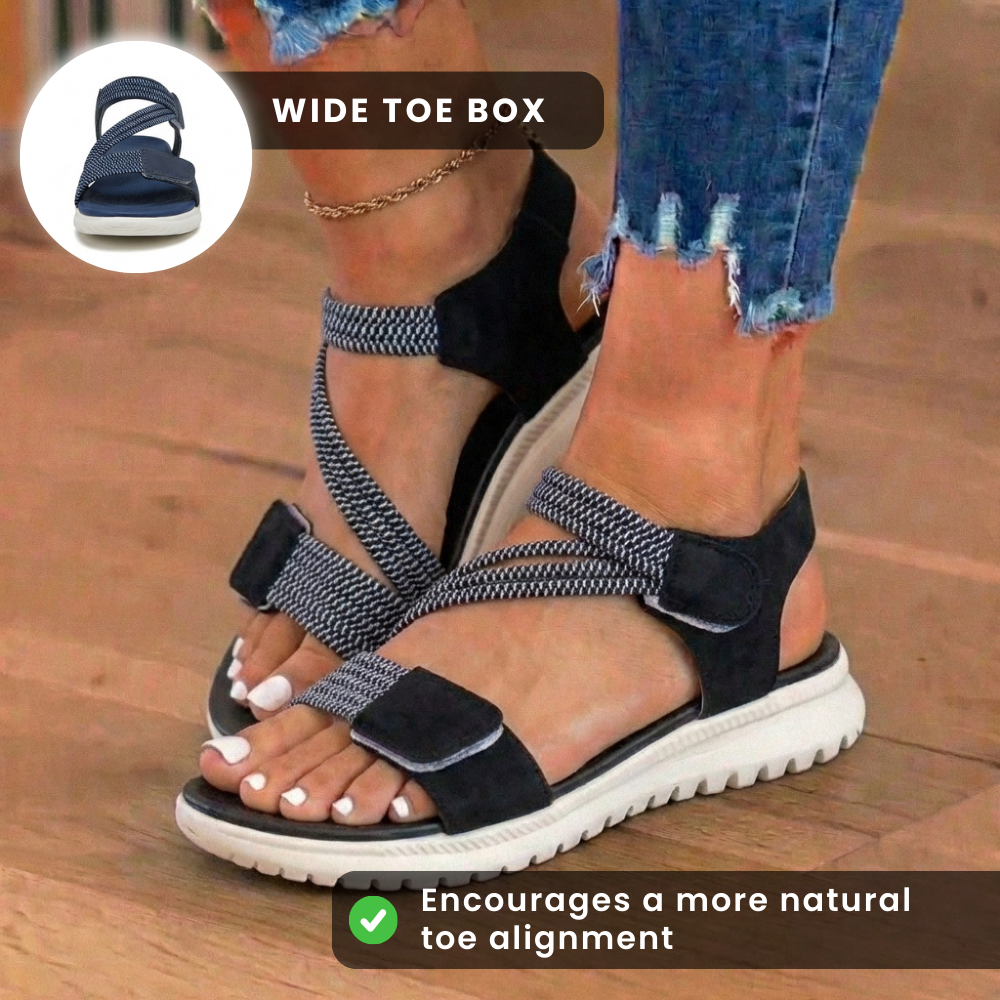 Orthopedic Elastic Sport Sandals - Dual-Strap Buckle Design