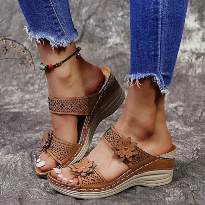 Women's Flower Cutout Casual Sandals