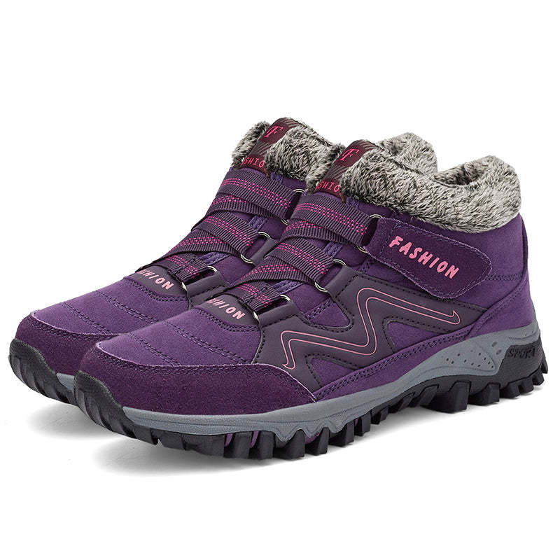 Outdoor Walking Shoes Winter Plus Velvet Warm Snow Hiking Boots