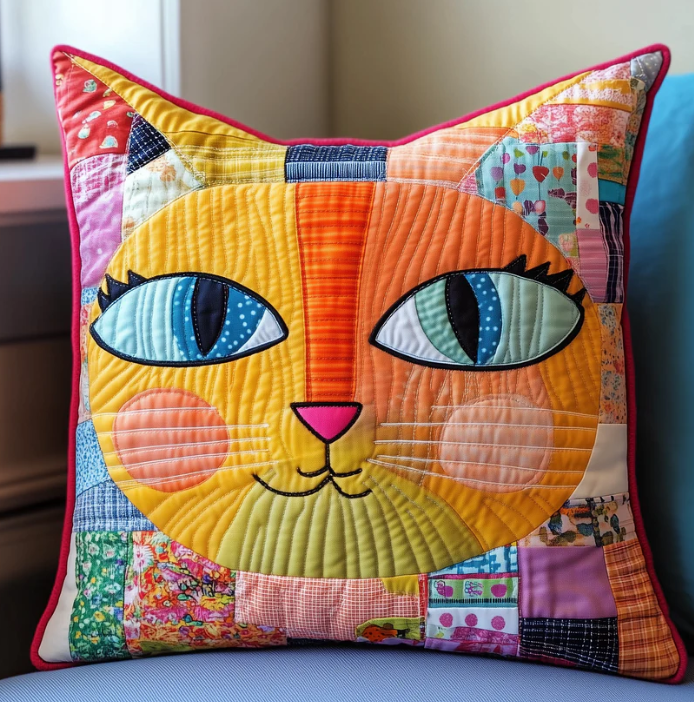 ⚠️Only a few left! – Artistic, vintage-style sewing  Quilted Pillow