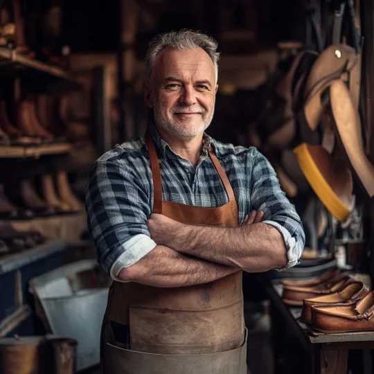 (Medical Certification) Men's Orthopedic Genuine Leather Shoes for Diabetics, Arch Support Hiking Shoes for Plantar Fasciitis