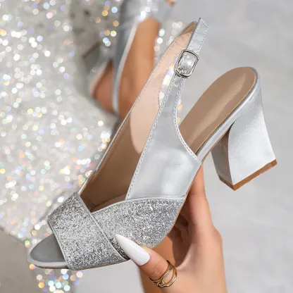 Women's Elegant Chunky Heel Sandals