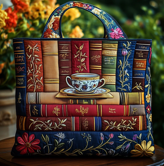 ⚠️Only a Few Left --Artistic Vintage Fashion Illustrated Embroidered Shoulder Tote Bag