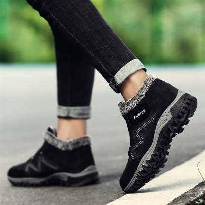 Outdoor Walking Shoes Winter Plus Velvet Warm Snow Hiking Boots