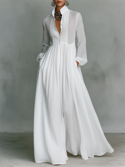 Elegant Romantic Vacation Maxi Dress