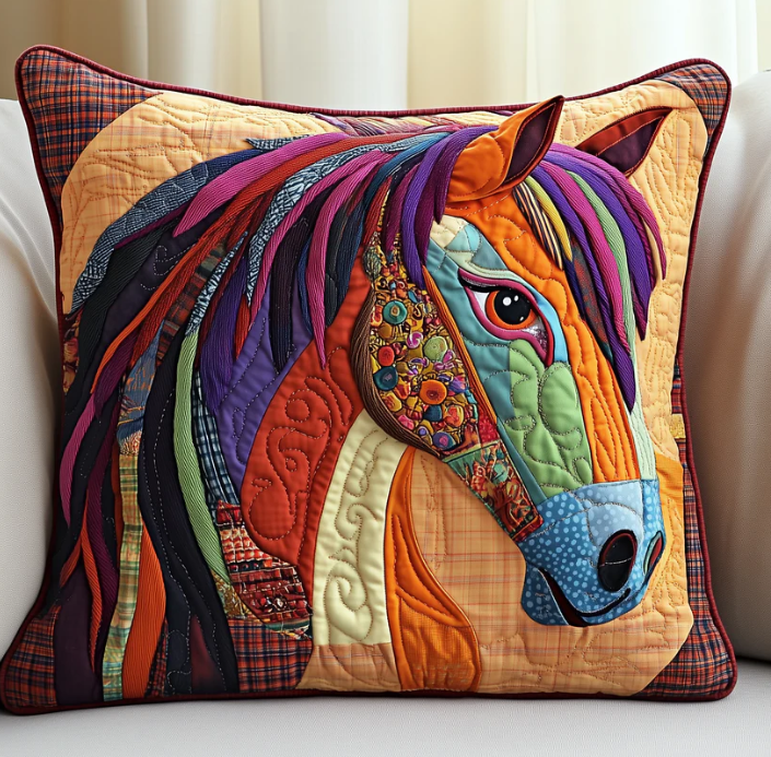 ⚠️Only a few left! – Artistic, vintage-style sewing  Quilted Pillow