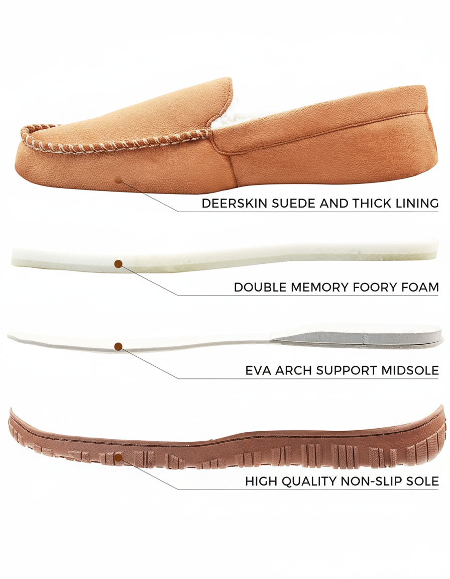 Ravopeak&trade; PlushMoc Winter Slippers