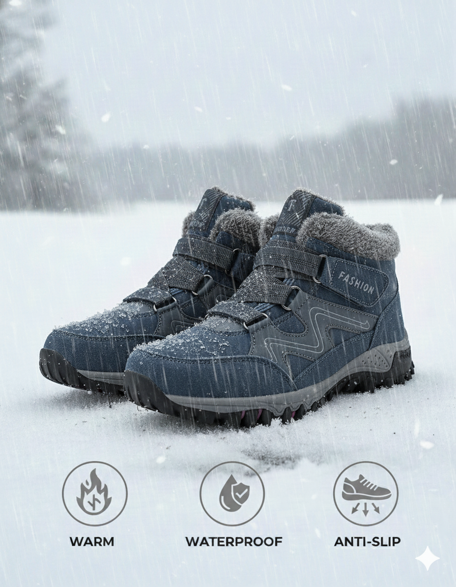 Outdoor Walking Shoes Winter Plus Velvet Warm Snow Hiking Boots