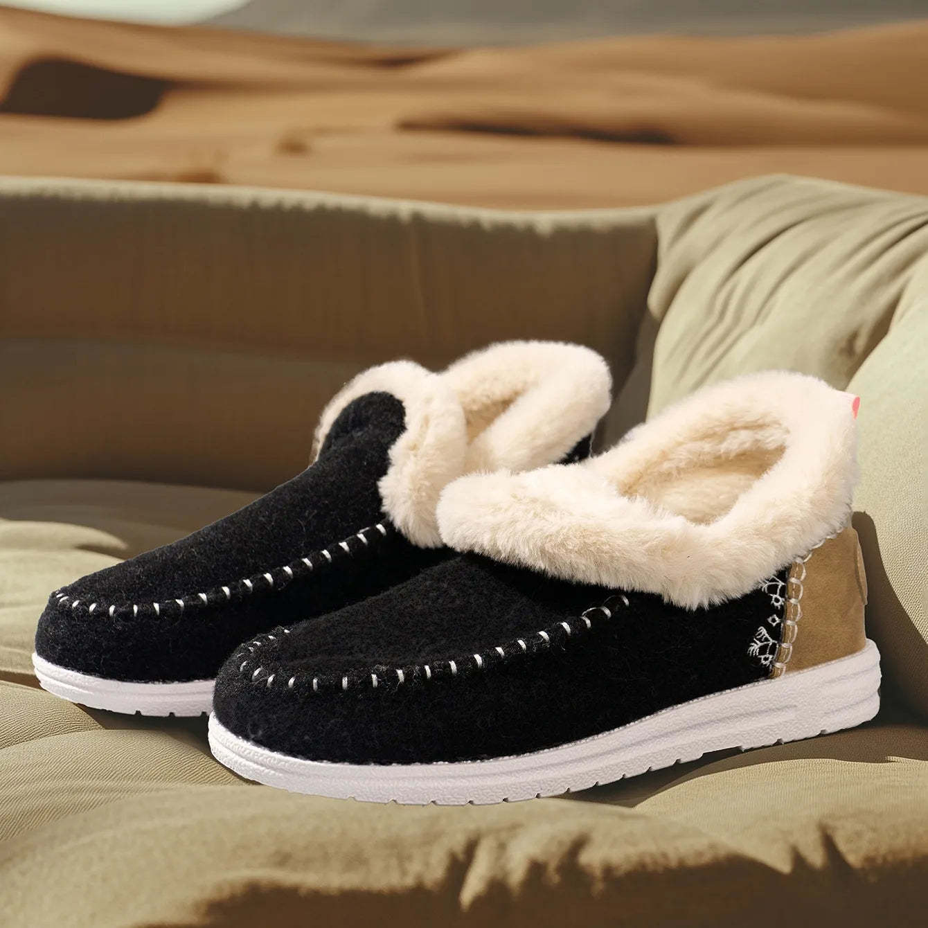 Womens Orthopedic Winter Wool Snow Boots Cozy Winter Shoes