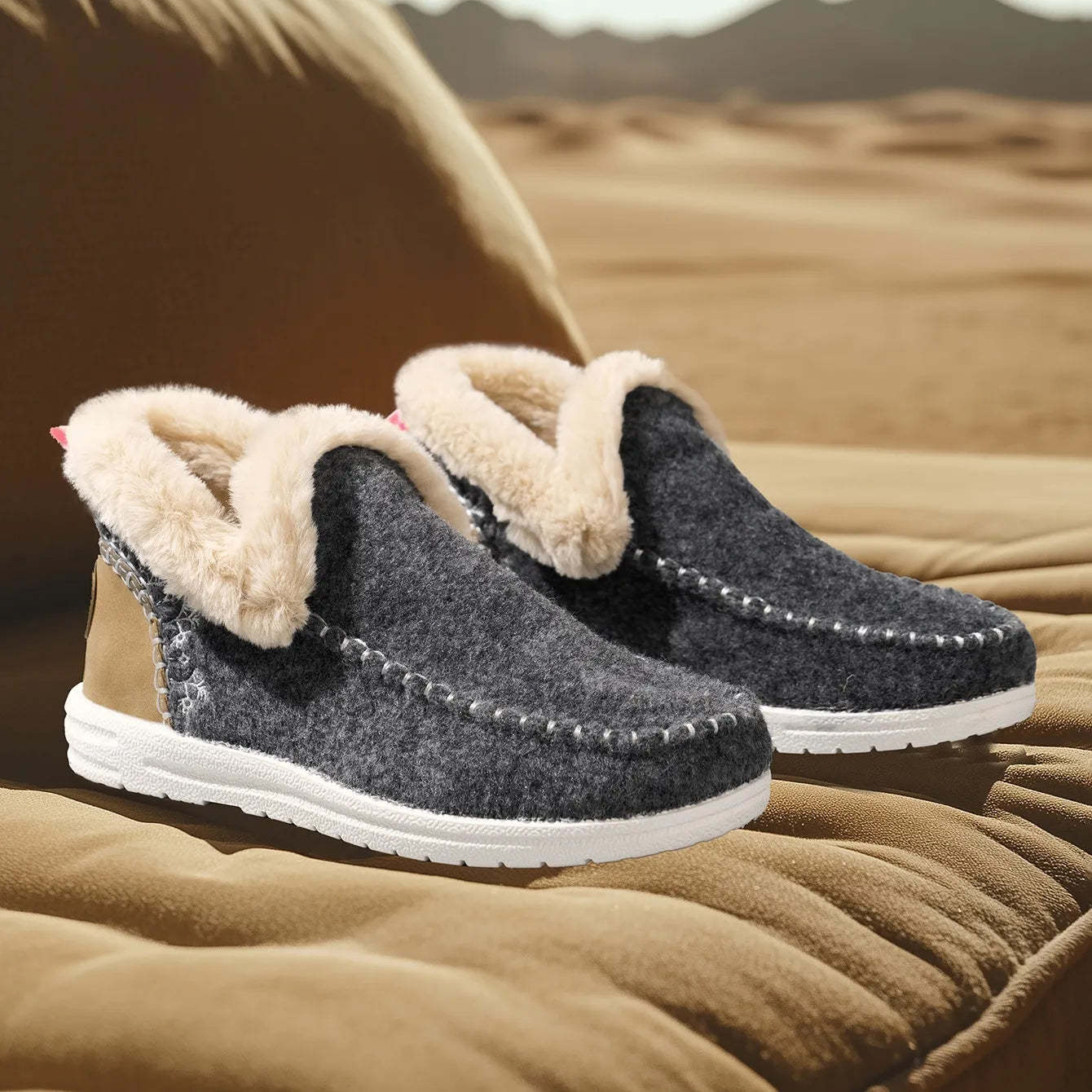 Womens Orthopedic Winter Wool Snow Boots Cozy Winter Shoes