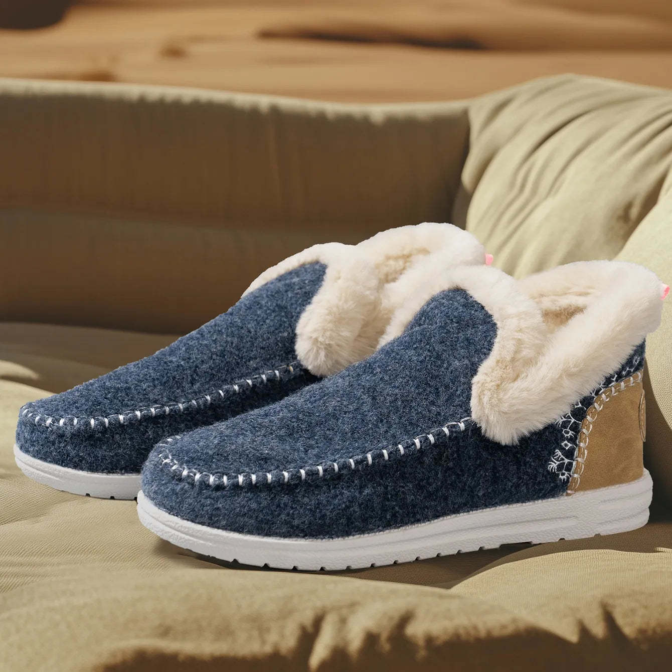 Womens Orthopedic Winter Wool Snow Boots Cozy Winter Shoes