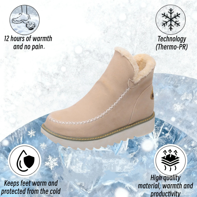 Classic Non-Slip Ankle Snow Booties Warm Fur Lining Boots