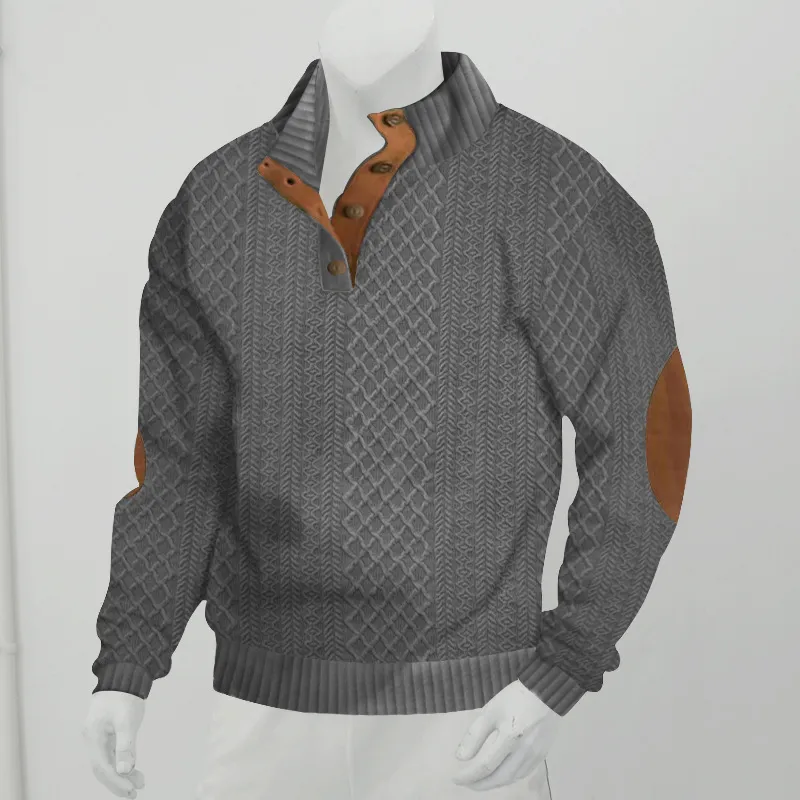 Men's Long Sleeve Cashmere Sports Sweater