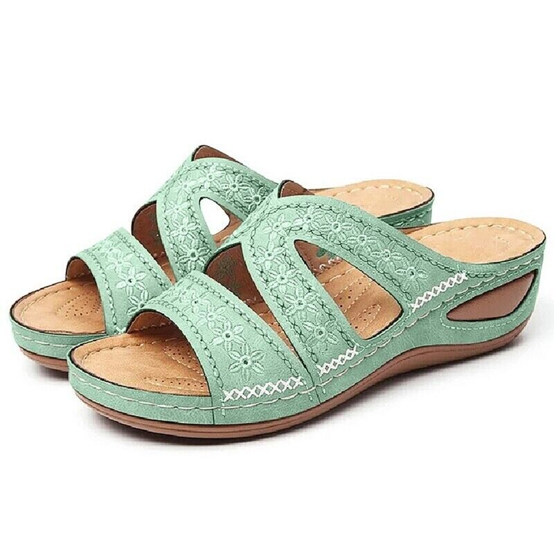 Blisscomfy Arch Support Wide Toe Box Open Toe Sandals