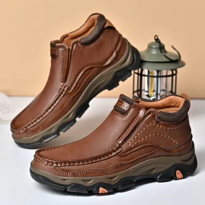 ⏰Last day 60% OFF - 2025 Hot selling men's casual thick-soled non-slip orthopedic leather boots