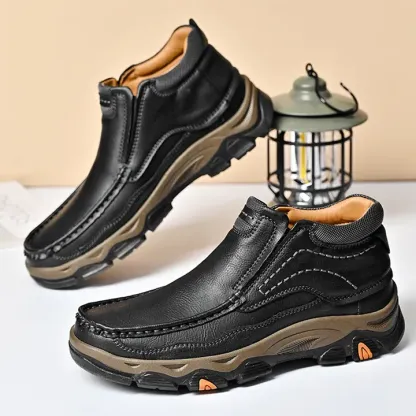 ⏰Last day 60% OFF - 2025 Hot selling men's casual thick-soled non-slip orthopedic leather boots