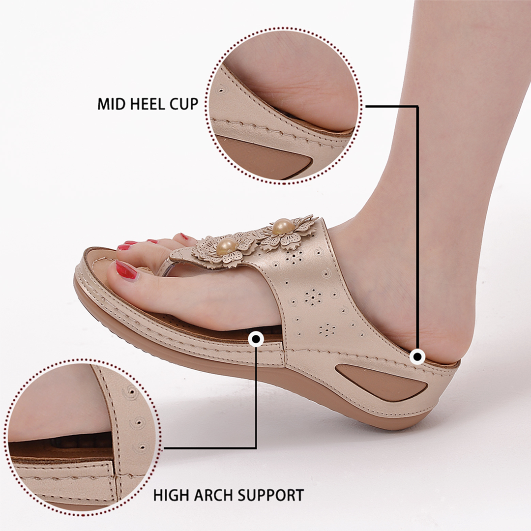 Lismali Comfortable Flip Flops With Arch Support