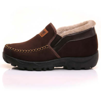 Men's Comfortable Waterproof Warm Cow Leather Snow Boots