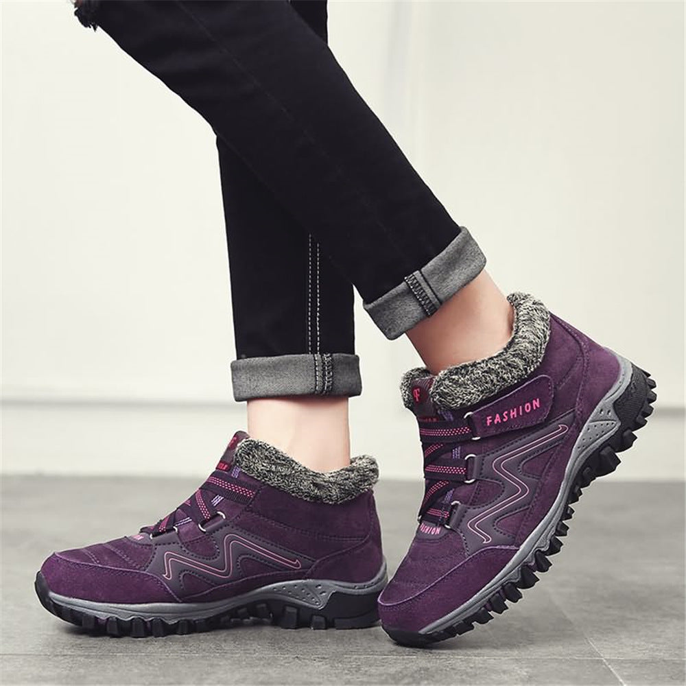 Outdoor Walking Shoes Winter Plus Velvet Warm Snow Hiking Boots