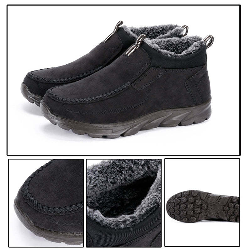 Men's Multi-layer Waterproof Merino Wool Lined Orthopedic Warm Shoes