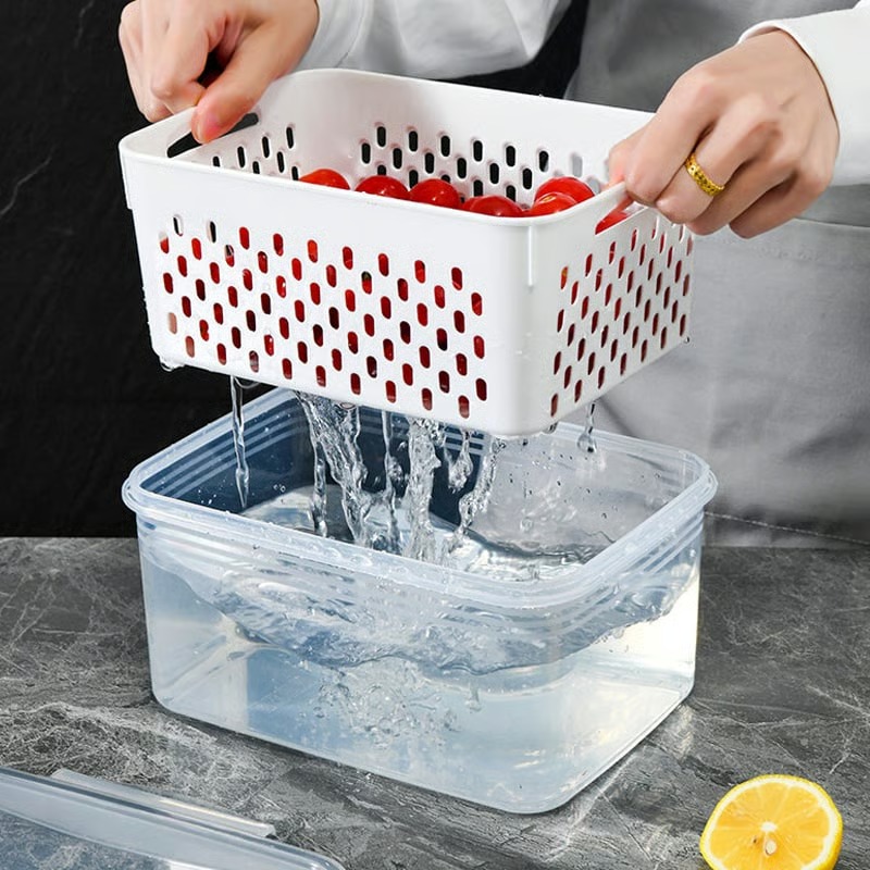 🔥Food Storage Containers for Fridge with Removable Colander