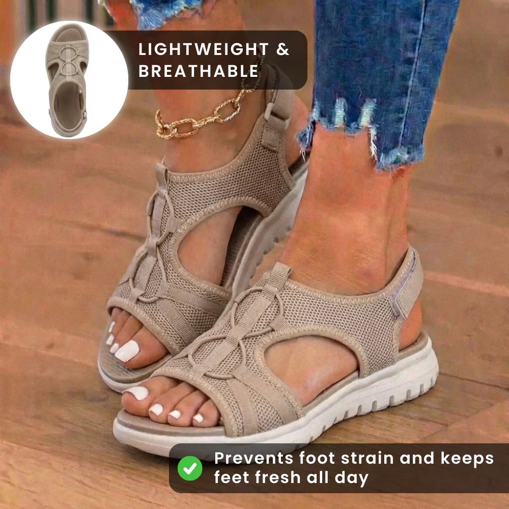Women Orthopedic Sandals Comfortable Soft Sole Velcro Strap Summer Beach Sandals