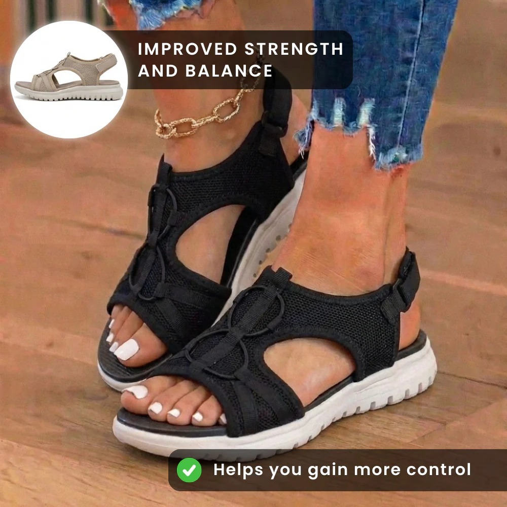Women Orthopedic Sandals Comfortable Soft Sole Velcro Strap Summer Beach Sandals
