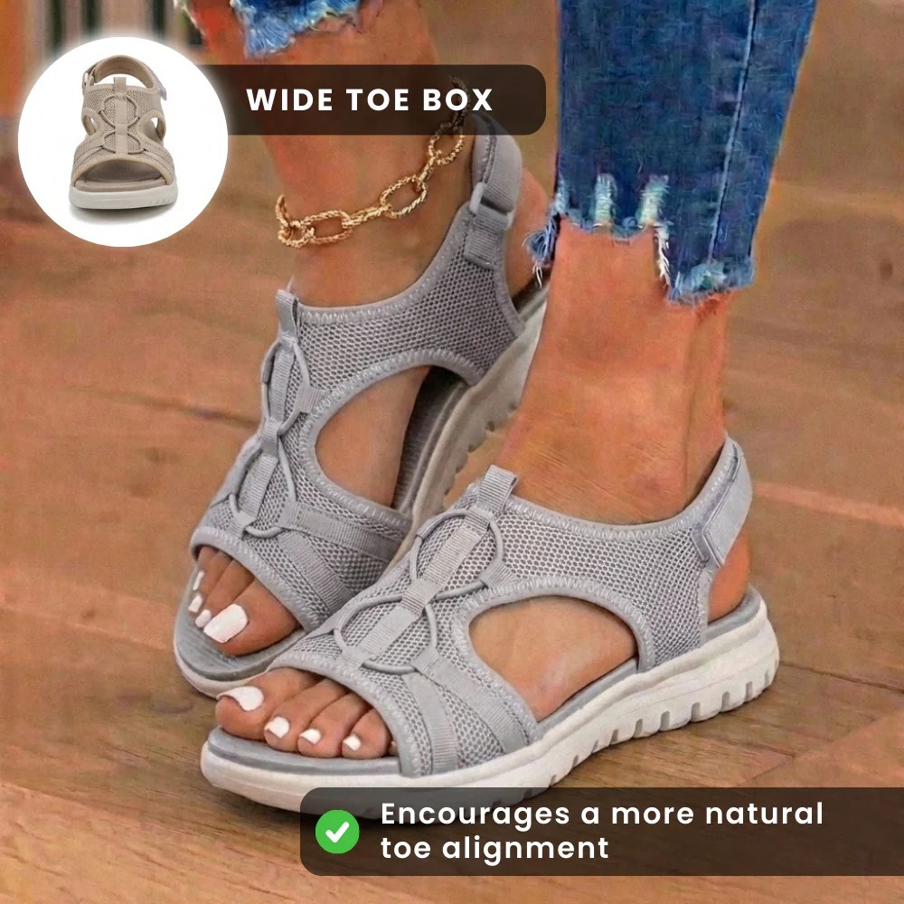 Women Orthopedic Sandals Comfortable Soft Sole Velcro Strap Summer Beach Sandals