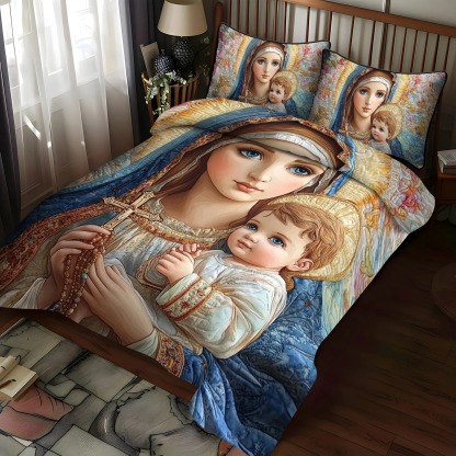 Soft Cloud Manger Holy Family Quilted Bedding Set NCU0DV005