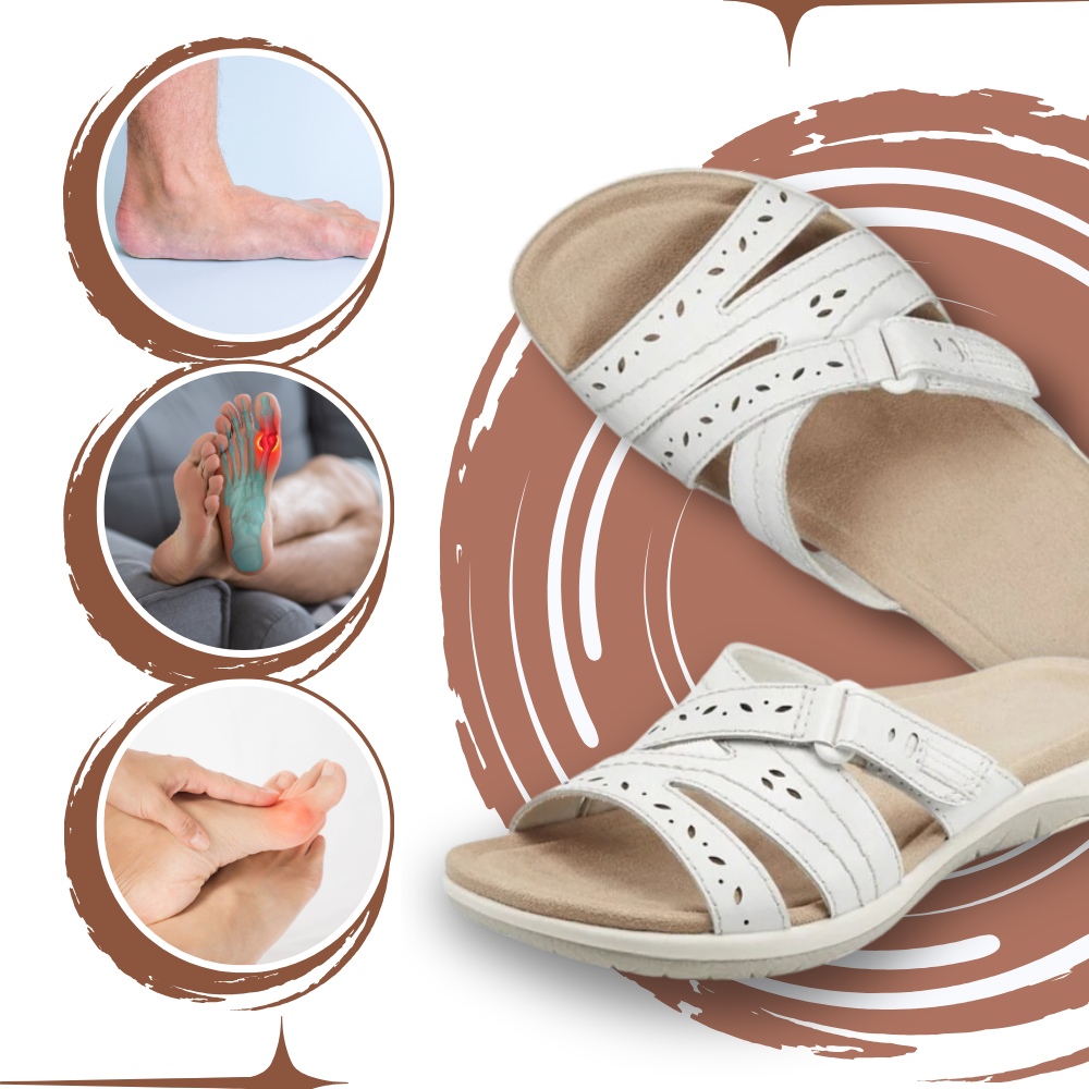 Orthotic Insole Open Toe Sandals - All-Day Comfort - Ozerty