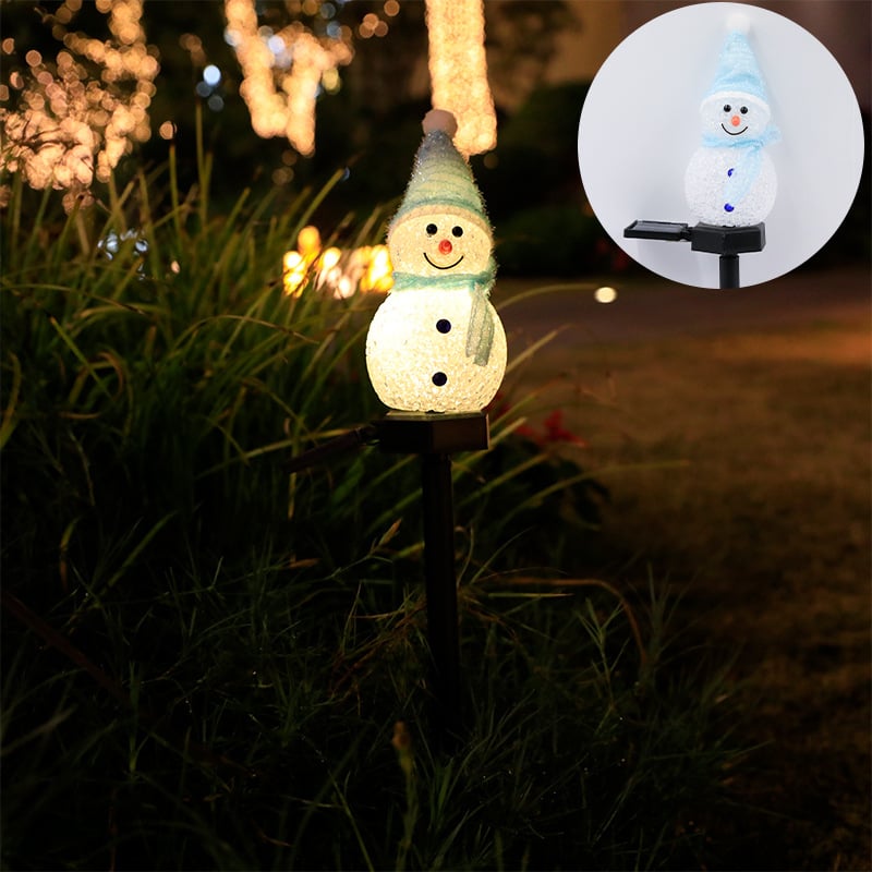 Hot Sale!Solar Christmas Snowman Outdoor Decor Lights