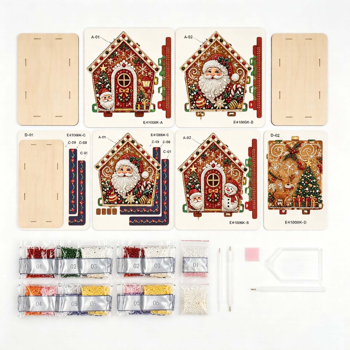🎅DIY Pearl Art Christmas House Kit – Create a Sparkling Handmade Holiday Decoration