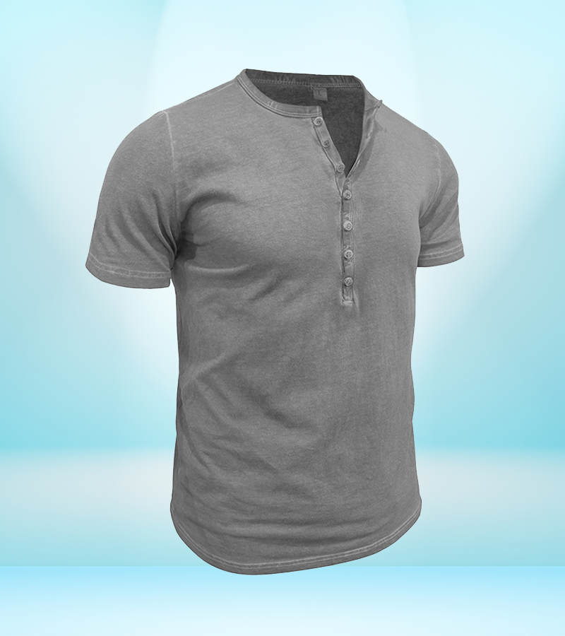 Men's Vintage Solid T-Shirt – Classic Crew Neck Cotton Tee for Everyday Comfort