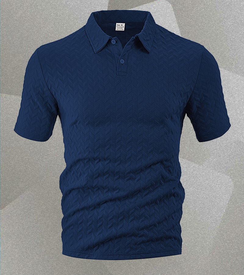 Men’s Textured Polo Shirt – Casual Style with a Modern Edge