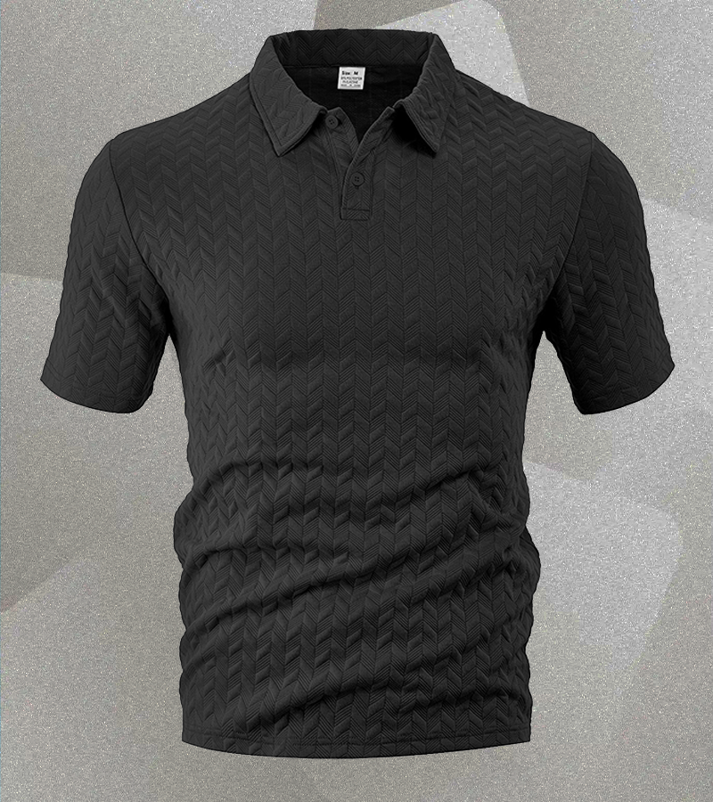 Men’s Textured Polo Shirt – Casual Style with a Modern Edge