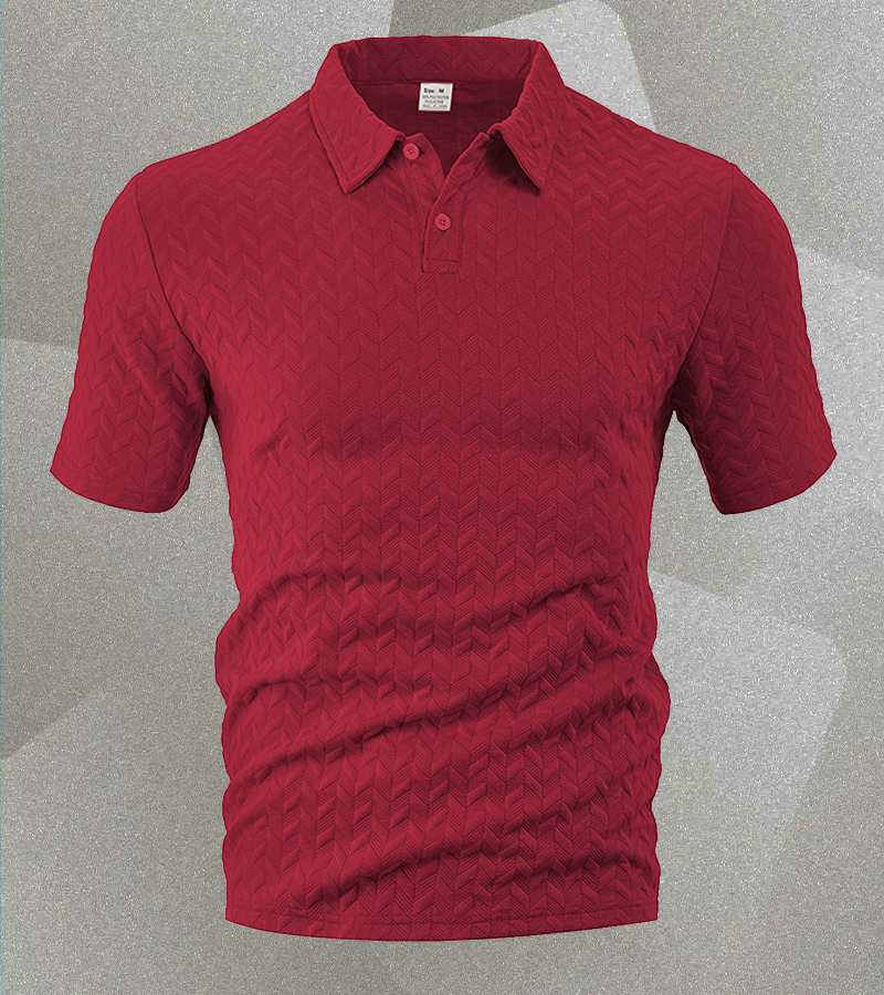 Men’s Textured Polo Shirt – Casual Style with a Modern Edge