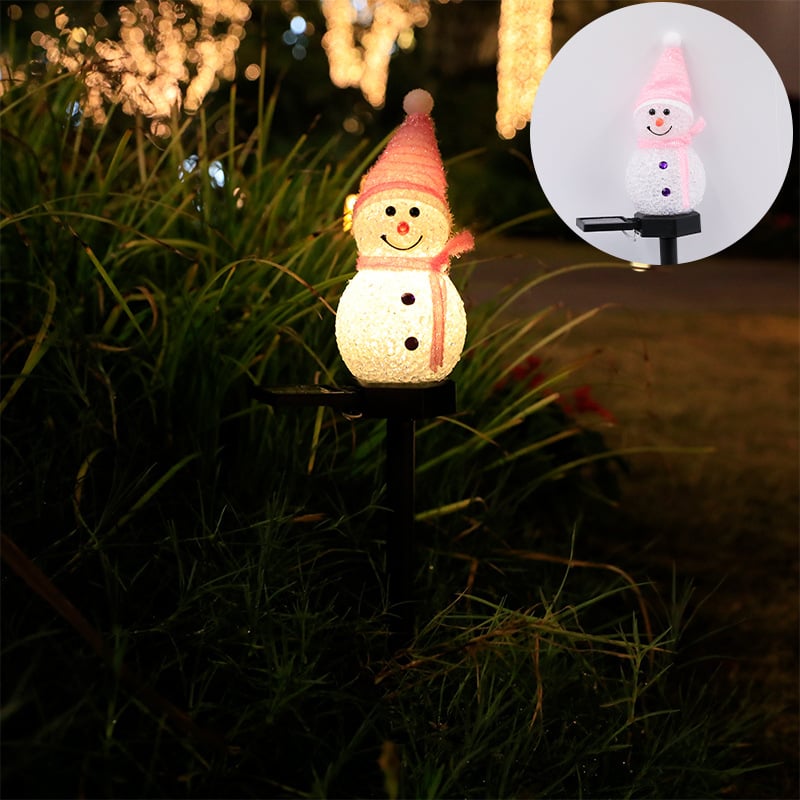 Hot Sale!Solar Christmas Snowman Outdoor Decor Lights