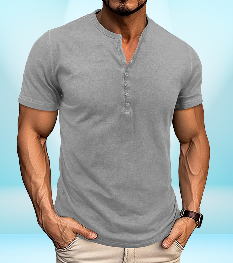 Men's Vintage Solid T-Shirt – Classic Crew Neck Cotton Tee for Everyday Comfort