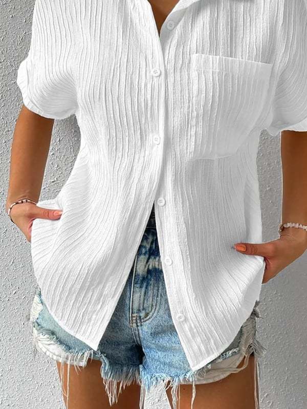 NEW🔥2025 Women's Button Placket Casual Cotton Shirt