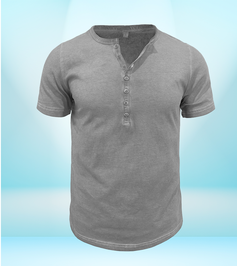 Men's Vintage Solid T-Shirt – Classic Crew Neck Cotton Tee for Everyday Comfort