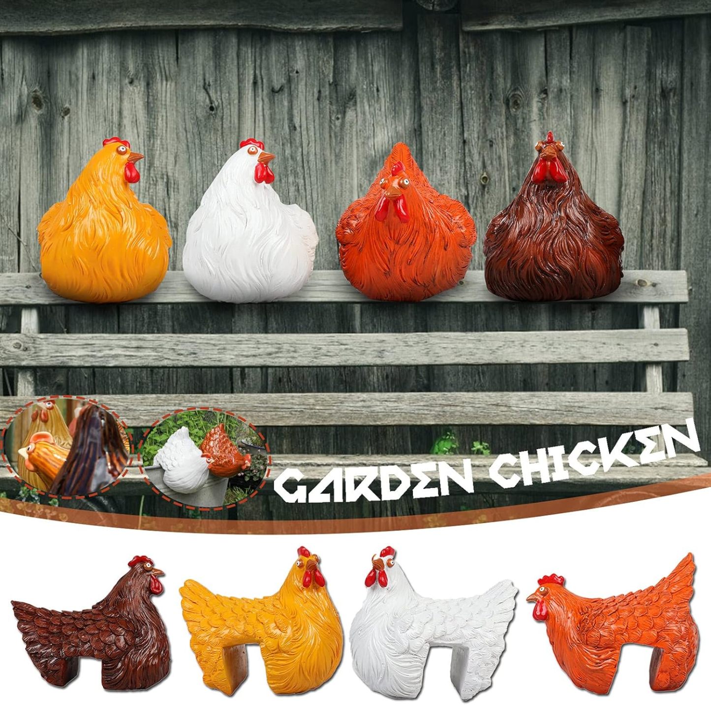 Clucky Charm Fence Ornaments
