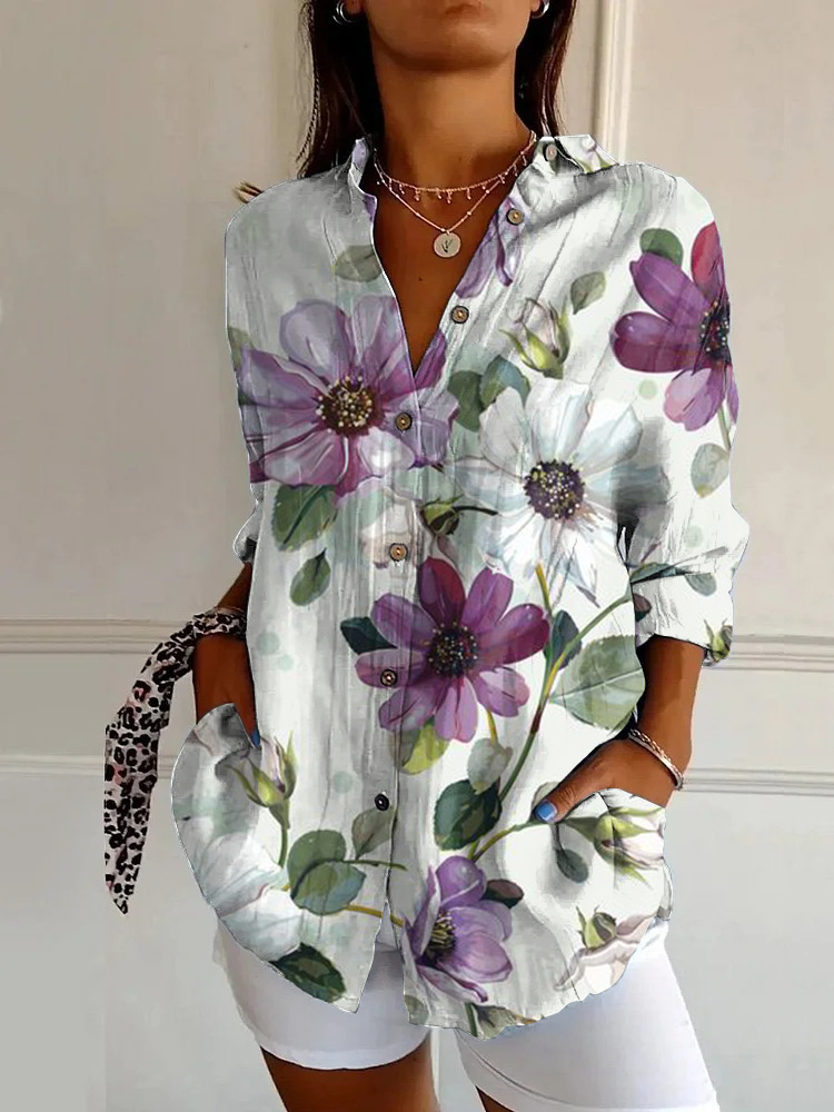Floral Breeze Cotton-Linen Shirt – Lightweight, Breathable, Effortlessly Chic
