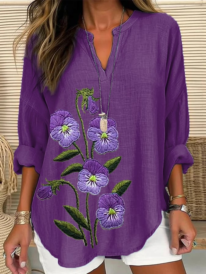 [Copy]Women's Casual Floral Print Blouse — Lightweight, Stylish & Breezy